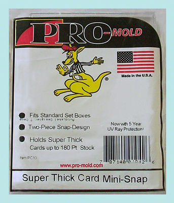 Pro-Mold Super Thick Mini Snap Card Holders - Pack Of 3, 180pt, UV Protected, Made In USA