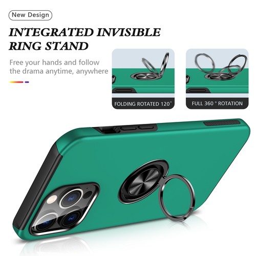 Fr iPhone 16 Pro Max 16e 15 Hybrid Ring Stand Case Ring Holder Magnetic Cover - 第 25/57 張圖片