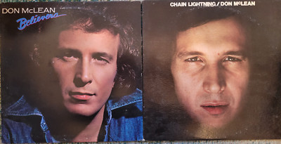 Don McLean - 2 LP LOT.  Believers  AND  Chain Lightning  BOTH NICE!