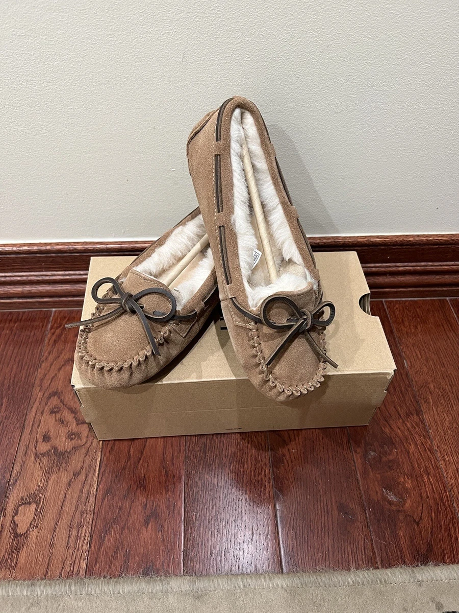BNIB UGG Women Bella II UGGplush Lined Moc Slipper Chestnut 35