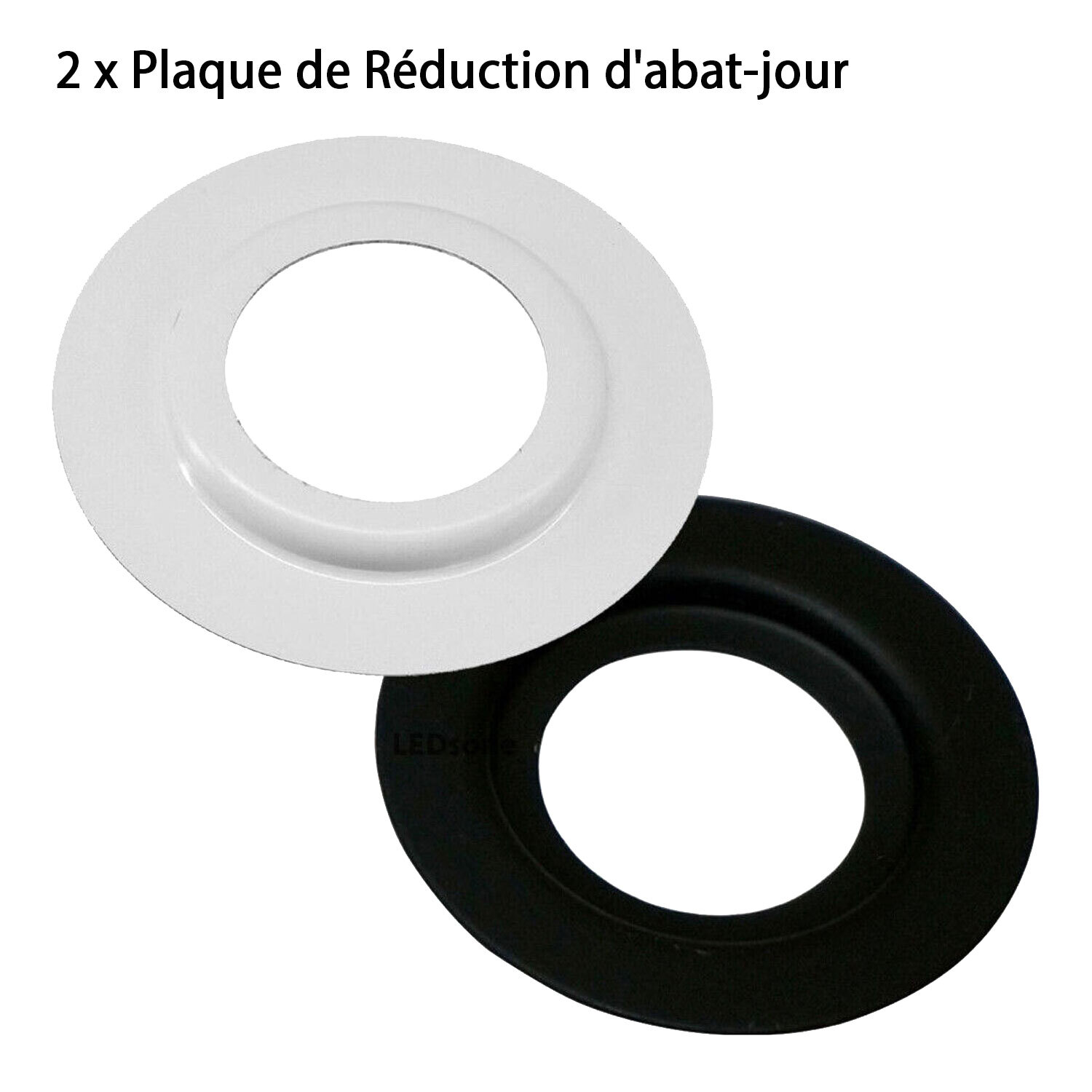 Anneau réducteur E27 vers B22 en métal blanc pour adaptateur d'abat-jour