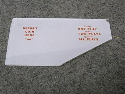 AMI wall box Program Panel H-2142: 5c ONE PLAY 10c TWO PLAYS 25c SIX PLAYS
