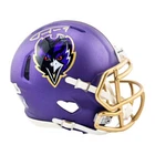 Justin Tucker Signed Baltimore Ravens Alt 2024 Speed Mini Football Helmet (Becke