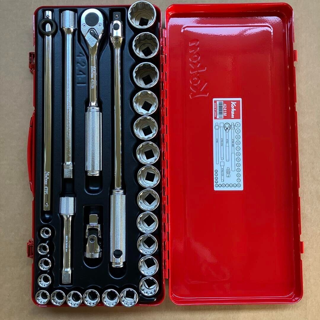 Koken 4241M Socket Wrench Set of 28 Pieces 1/2 Inch 12.7mm Koken 4241M Socket Wrench Set of 28 Pieces 1/2 Inch 12.7mm