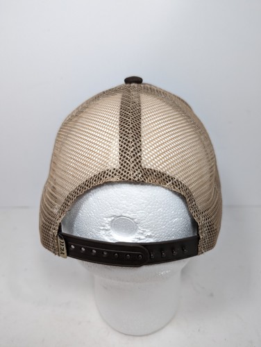 YETI Coolers Baseball Hat Cap Snapback Brown Mesh Back Tan - Picture 3 of 5
