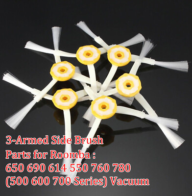 3-Armed Side Brush for iRobot Roomba 650 690 614 550 760 780(500 600 700 Series)