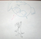 New Listing1958 Huckleberry Hound Opening Hanna-Barbera Original Production cel Drawing