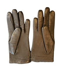 Carson Pirie Scott Ladies Black Leather Gloves Acrylic Lining Size S Small Italy