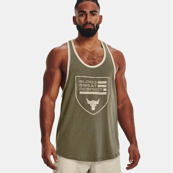 NEW Under Armour Project Rock Blood Sweat Respect Muscle Tank Top