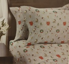 Berkshire Peanuts Snoopy Hugs Snowflake Christmas Bright Lights Queen Sheet Set