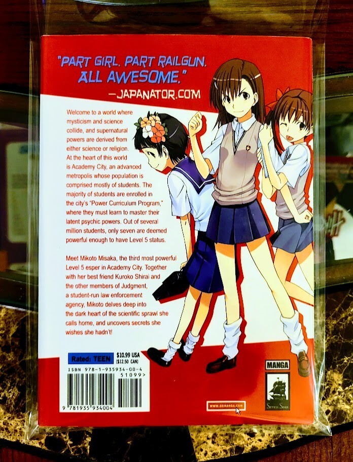 A Certain Scientific Railgun Volume Vol 1 Manga By Kazuma Kamachi - Rare