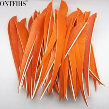 50PCS 5inch Orange Parabolic Vanes Fletches Feathers Fletching RW LW