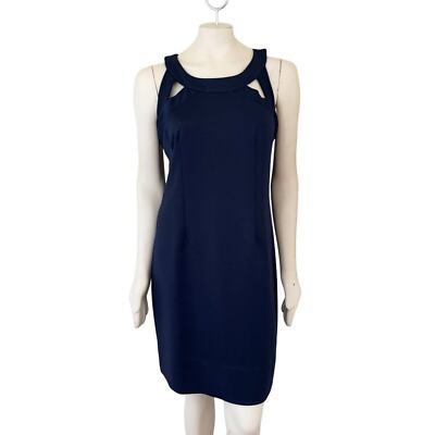 NWT GRETCHEN SCOTT Jersey Isosceles Dress in Navy Blue WOMEN'S LARGE