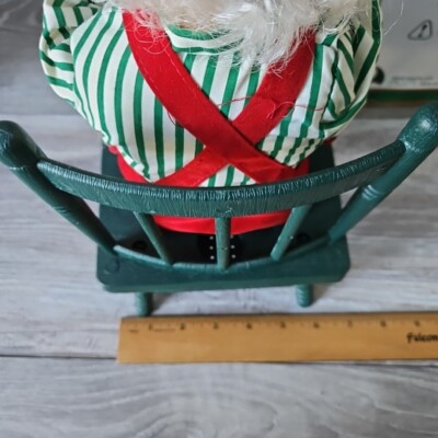 Vintage 1995 Gemmy North Pole Productions Animated Santa With List