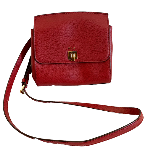 Lauren Ralph Lauren Whitby Red Leather Crossbody Bag Small. 2Z27 eBay