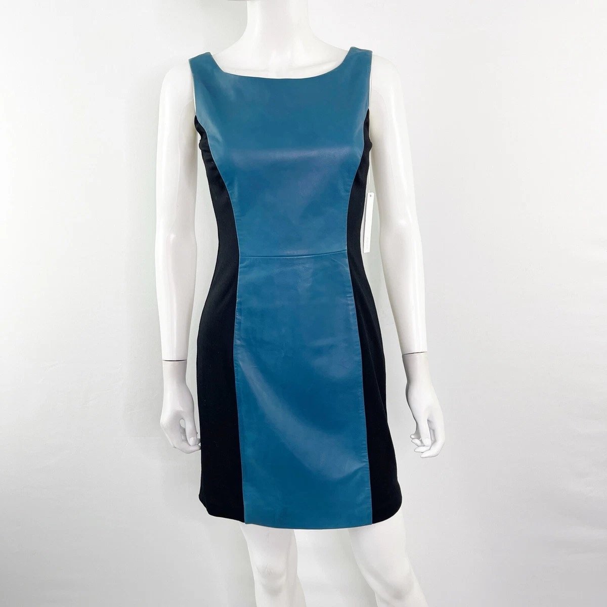 royal blue leather dress AKIRA Vee Faux Leather Croc Midi Dress main image 0