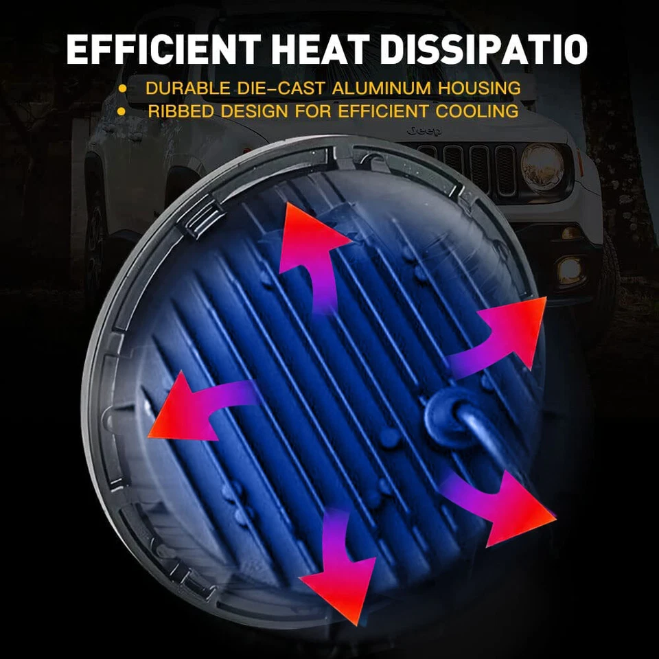 Faros redondos de haz alto/bajo de 7 pulgadas para Oldsmobile Cutlass Supreme 1973-1975 NUEVO Foto 4 de 4