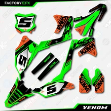 Green Orange Venom Graphics Kit fits 21-24 Kawasaki KXF250 KXF 250 Plate KX250F