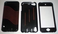 Lot of 2 Hard Shell Snap-Together Black/Red cases for Apple iPod touch 5G/6G/7G