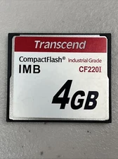 4GB Transcend Industrial CF CompactFlash w/ fast SLC memory CF220I