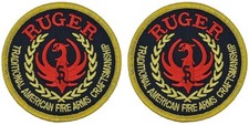Ruger Firearms Embroidered PATCH  | 2PC HOOK BACKING 3"x3"