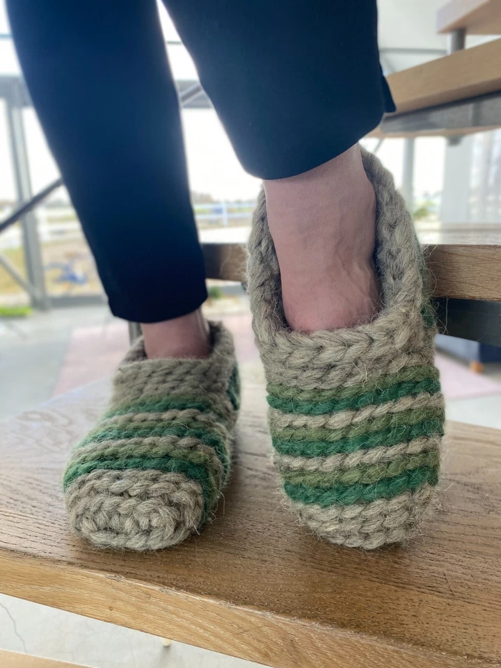 slippers home |100 organic wool slippers| boots slippers| house slippers - Image 2 of 4