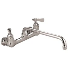 Commercial Wall Mount Faucet 8" w/6" Swivel Spout (NO LEADED) #AA-706G / 1 Set 