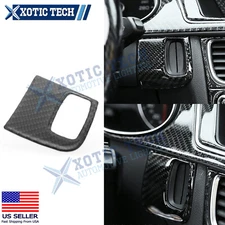 Genuine Carbon Fiber Go Engine Start Key Overlay Cover For Audi A4 A5 S5 B8 8T