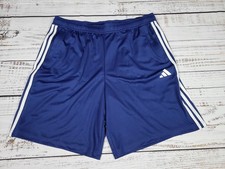 NWT Adidas Men's Aeroready 9" Inseam Blue/White Striped Training Shorts, Size XL