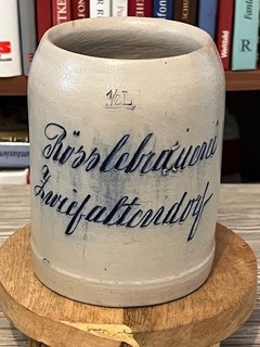 1/2 l Bierkrug Krug Bier Brauerei Rösslebrauerei Zwiefaltendorf
