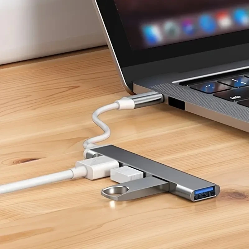 Adattatore USB-C 3.1 OTG HUB 4 porte USB 3.0 per PC MacBook Xiaomi Lenovo - Imagen 4 de 4