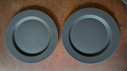 Set of 2 Swid Powell Calvin Klein Kohl SALAD Luncheon Plate 9" Matte Black