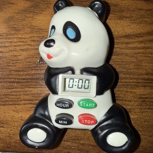 Vintage Magnetic Panda Kitchen Timer Tested and Works Up To 15 Hours