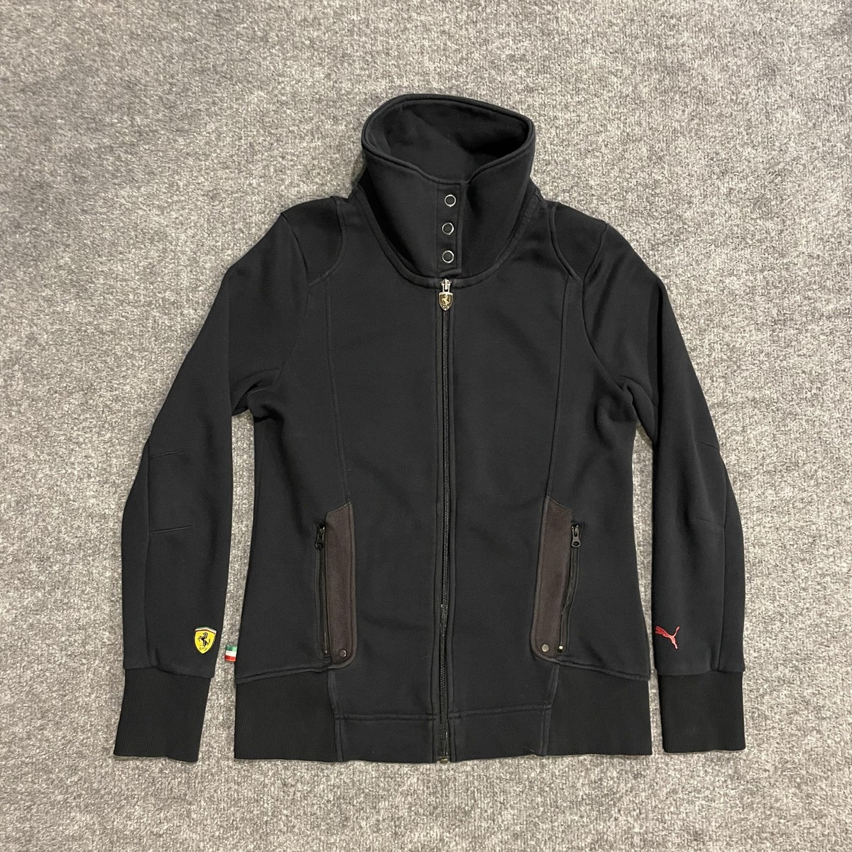 Scuderia Ferrari Full Zip Jacket Womens M Black F1 Formula 1