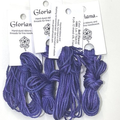 Gloriana 12 ply Silk floss thread cross stitch ndlpnt 4 skeins Bell Flower #080