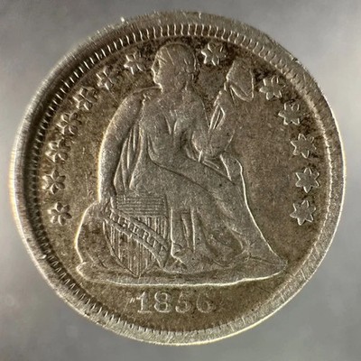 1856 Seated Liberty Dime (With Arrows, Reduced Weight) 10C Silver (N314650)