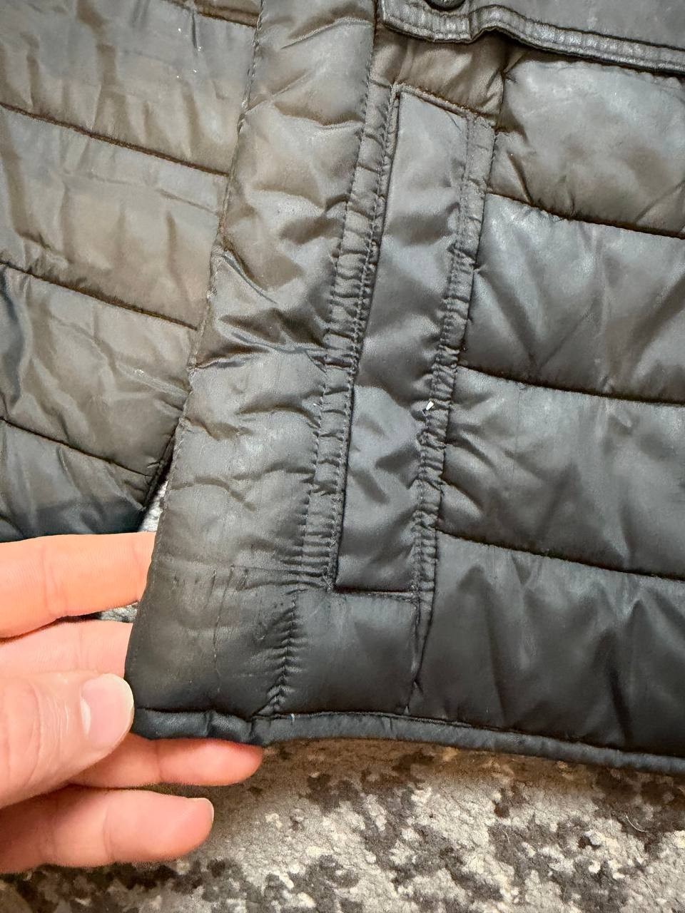 Barbour International Ouston Hooded Quilted Jacket Men’s XL Black image 5