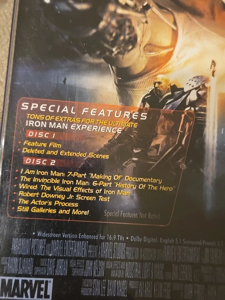 Iron Man Ultimate 2 Disc Edition DVD  Exclusive Target Mask Case 2008 Pre-owned  - Image 3 of 4