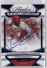 2023 Panini Flawless Achievements Sapphire 3/15 Vince Coleman #FA-VC Auto 03ox