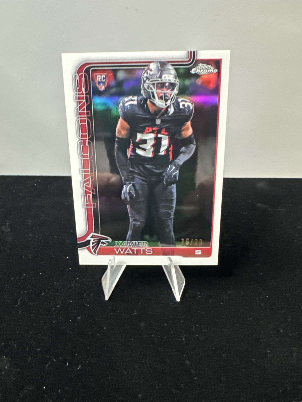 2025 Topps Chrome Xavier Watts Atlanta Falcons White /30 #393
