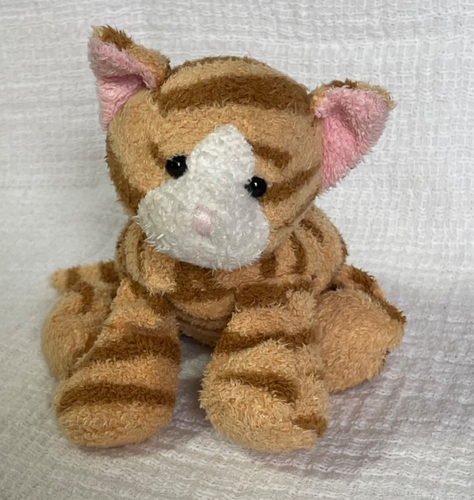 Russ Berrie Luv Pets - Orange Striped Tabbies Cat - Beanie Plush 5" - Picture 1 of 8