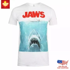Holt Trending Official Jaws Mens Classic Movie Poster T-Shirt