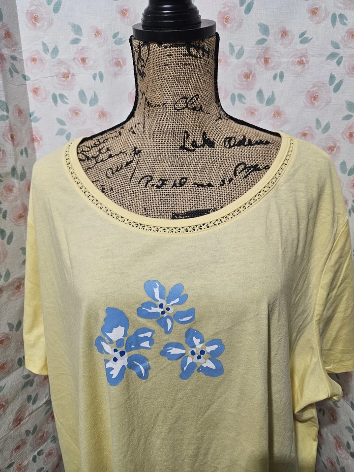 CROFT & BARROW, NUEVO CONJUNTO DE PIJAMA FLORAL MULTICOLOR POLI BL 2 PIEZAS PARA MUJER TALLA 3X Foto 3 de 4