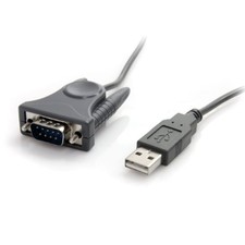 Startech ICUSB232DB25 3ft USB to RS232 DB9/DB25 Adapter Cable Gray