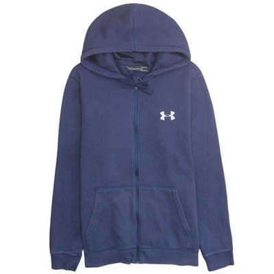 Under Armour sportlicher Hoodie Herren blau durchgehender Reißverschluss L