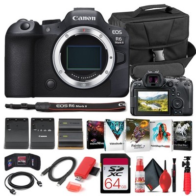 Canon EOS R6 Mark II Mirrorless Camera (5666C002) + Canon RF 24-70mm Lens + 64GB