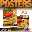 A2 Poster Printing - Full colour MATT Poster Printing Service - FREE P&P!