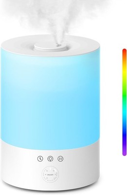 Maxcio Luftbefeuchter Top-Fill 2,5L Ultraschall 360° Düsen RGB Aromadiffuser BPA