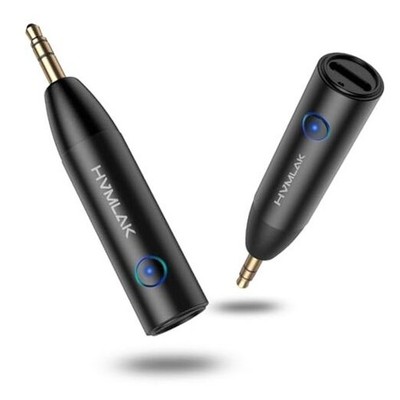 Bluetooth 5.3 Car Aux Adapter with Enhanced Microphone, 3.5mm Jack for Black