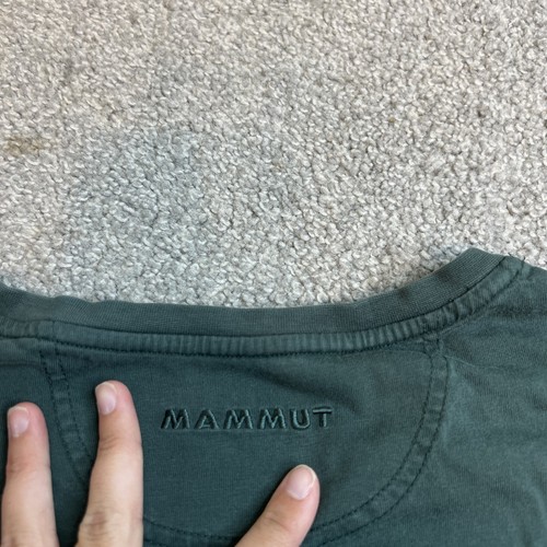 Mammut Shirt Mens Large Green Graphic Short Sleeve Tee Outdoor Hiking Logo - Picture 7 of 10